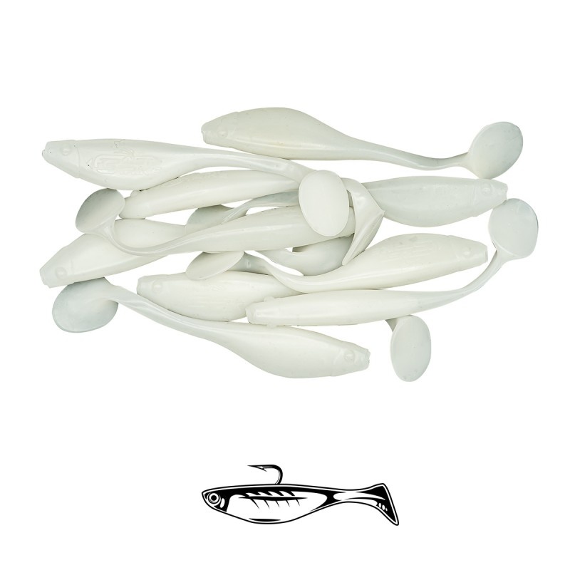 Shad Fast Strike Huky Kuky, White Milch, 7.5cm, 2.7g, 10buc/plic - 1 | YEO