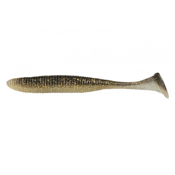 Shad Jackall Rhythm Wave, Gold & Black Shad, 7cm, 8buc