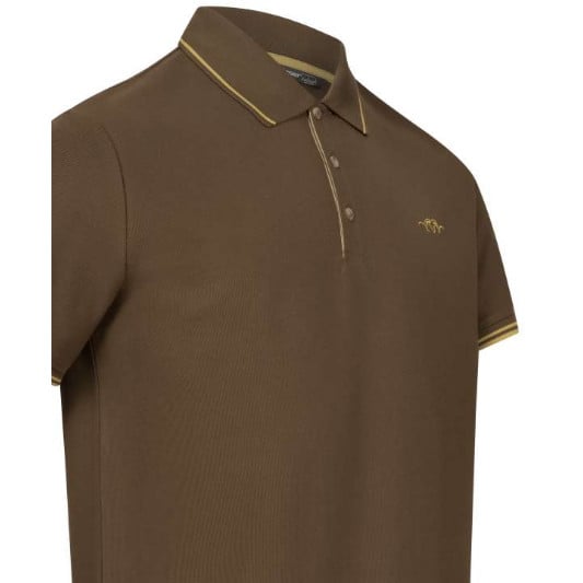 Tricou Blaser Polo 22 Dark Brown (Marime: L) - 4 | YEO