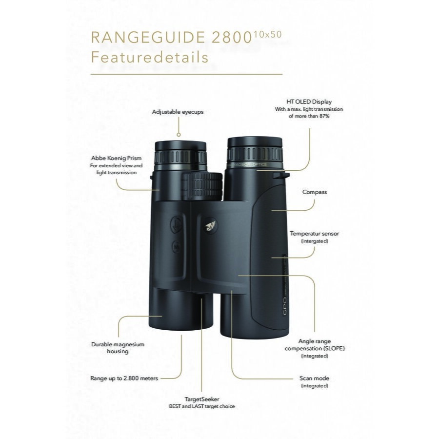 Binoclu GP-Optics Rangeguide 2800, 10x50 - 3 | YEO