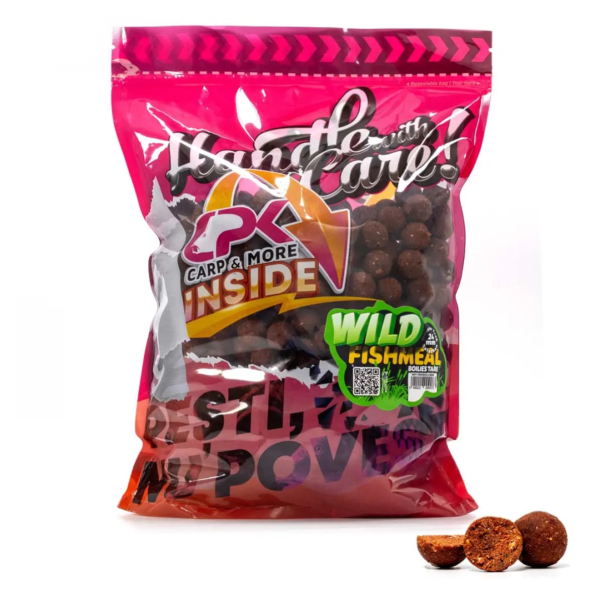 Boilies Semisolubil CPK Wild Carp, Fishmeal, 3kg (Diametru: 20 mm)
