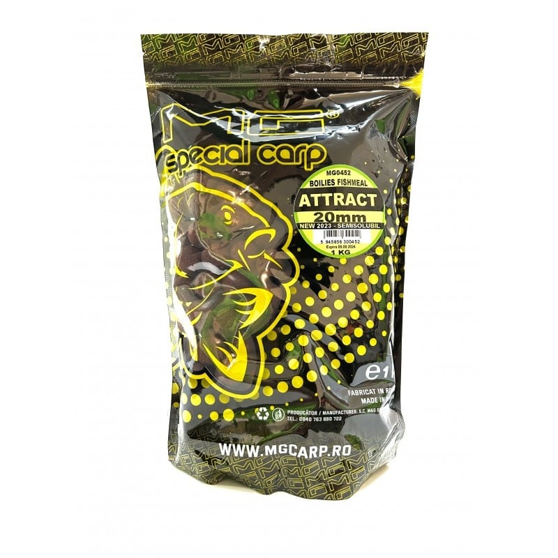 Boilies Semisolubil MG Carp, 20mm, 1kg (Aroma: Attract) - 2 | YEO