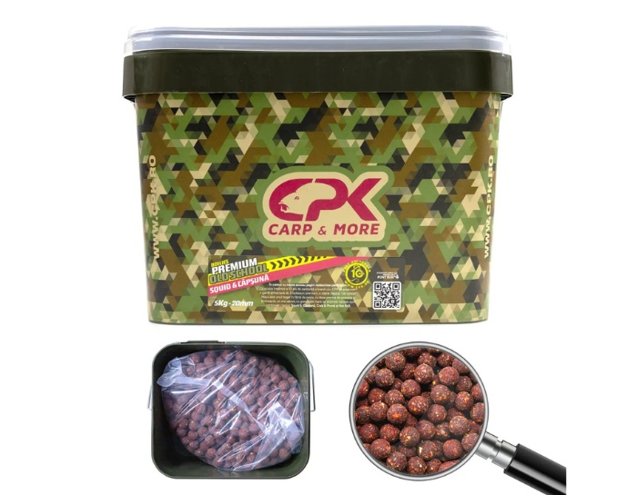 Boilies Tare CPK Old School 20mm, 5kg (Aroma: Carnati & Frankfurter & Capsuna)
