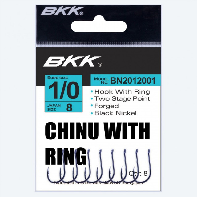 Carlige BKK Chinu-R Diamond, Black Nickel (Marime Carlige: Nr. 2)