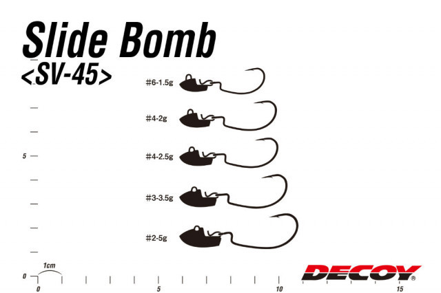 Carlige Decoy Jig Sv-45 Slide Bomb, Nr. 3 (Greutate jig: 3.5 g) - 3 | YEO