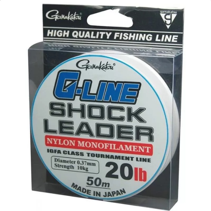 Fir Monofilament Gamakatsu G-Line Shock Leader, Translucid, 50m (Diametru fir: 0.57 mm)