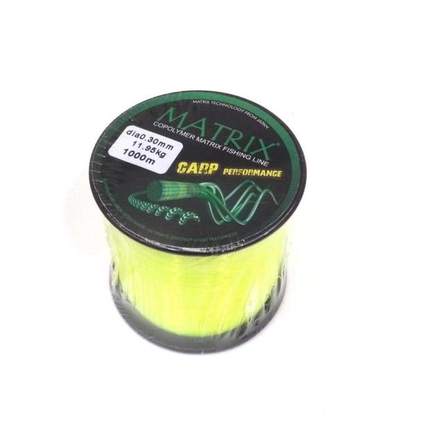 Fir monofilament Matrix Fluo Galben, 1000m Carbotex (Diametru fir: 0.30 mm)