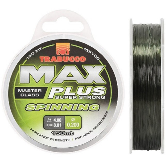 Fir Trabucco Max Plus Spinning, verde, 150m (Diametru fir: 0.20 mm)