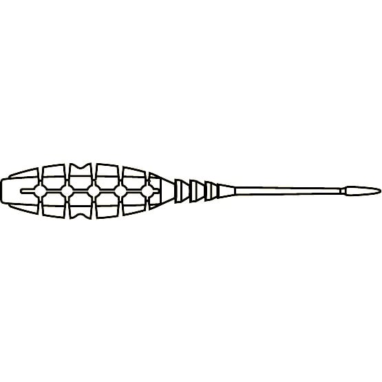 Grub Mustad Aji Micro Naf, White Glow Glitter, 5cm, 10buc/plic - 2 | YEO