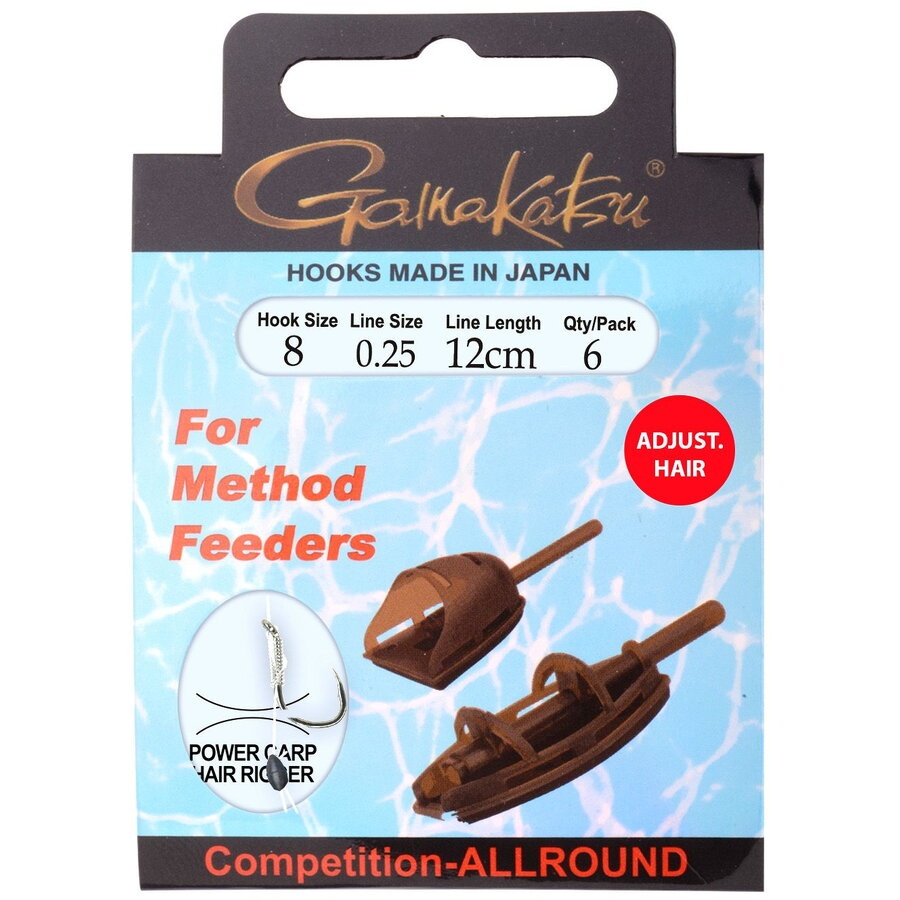 Montura Gamakatsu Method Hair AD PCHR, 12cm, 6buc/plic (Marime Carlige: Nr. 10)