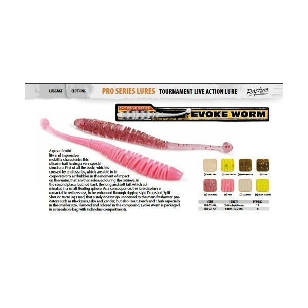 Naluca Evoke Worm UV Purple 6cm, 12buc/plic Rapture - 2 | YEO