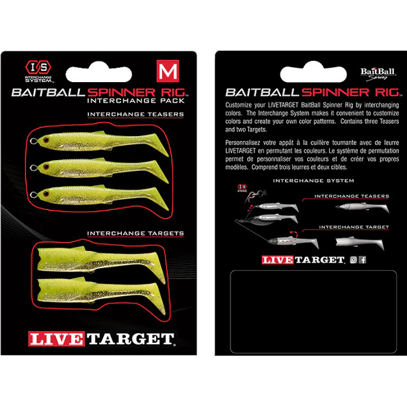 Rezerva Spinnerbait Livetarget Rig, Large, culoare Lime Chart-Silver