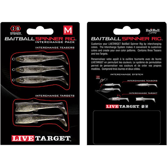 Rezerva Spinnerbait Livetarget Rig, Small, culoare Purple Smoke-Silver