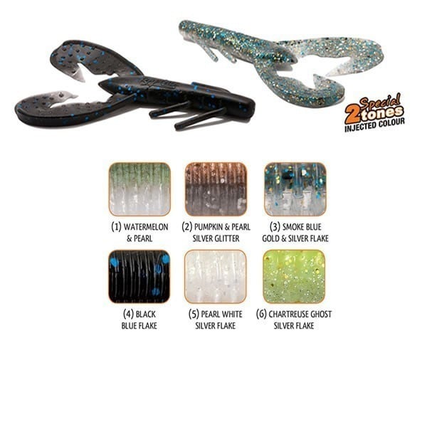 Shad Crazy Craw Smoke Blue 9cm, 8buc/plic Rapture