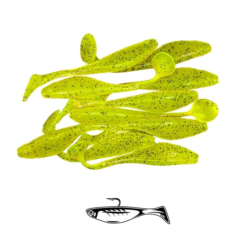 Shad Fast Strike Huky Kuky, G Green, 7.5cm, 2.7g, 10buc/plic - 1 | YEO