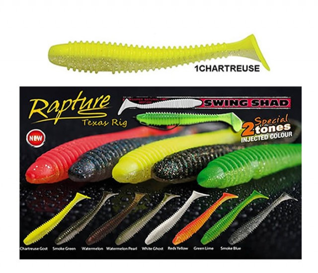 Shad Ribbed Swing Chartreuse 7cm, 12buc/plic Rapture - 3 | YEO