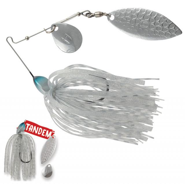 Spinnerbait Herakles Flatter Compact Tandem, Silver, 7g