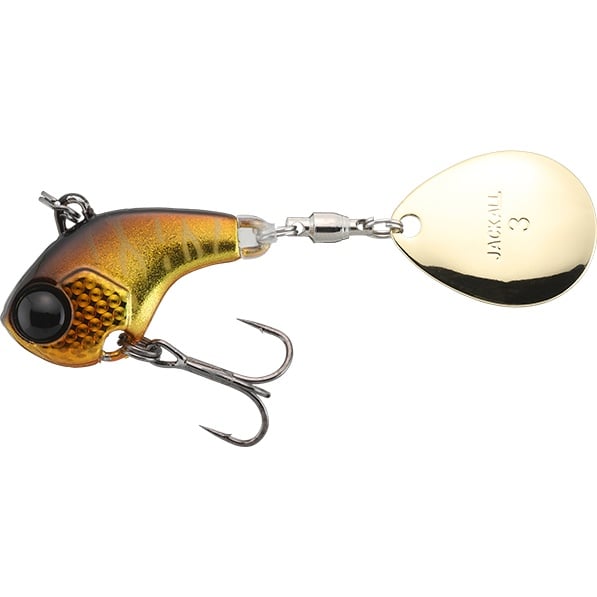 Spinnertail Jackall Deracoup Spinner, Silver Powder Gold&Black, 10.6g