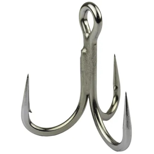 Ancora Tripla Mustad Jaw Lok In-Line Treble Titan Steel 4X Strong (Marime Ancora: Nr. 1)