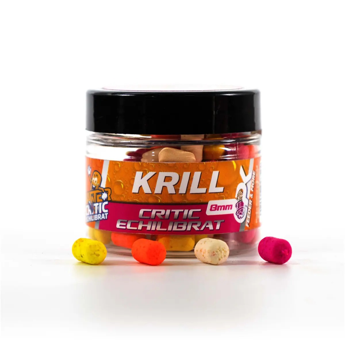 Boilies de Carlig Dumbells Critic Echilibrate CPK Feeder, 8mm, 25g (Aroma: Ciocolata & Portocala)