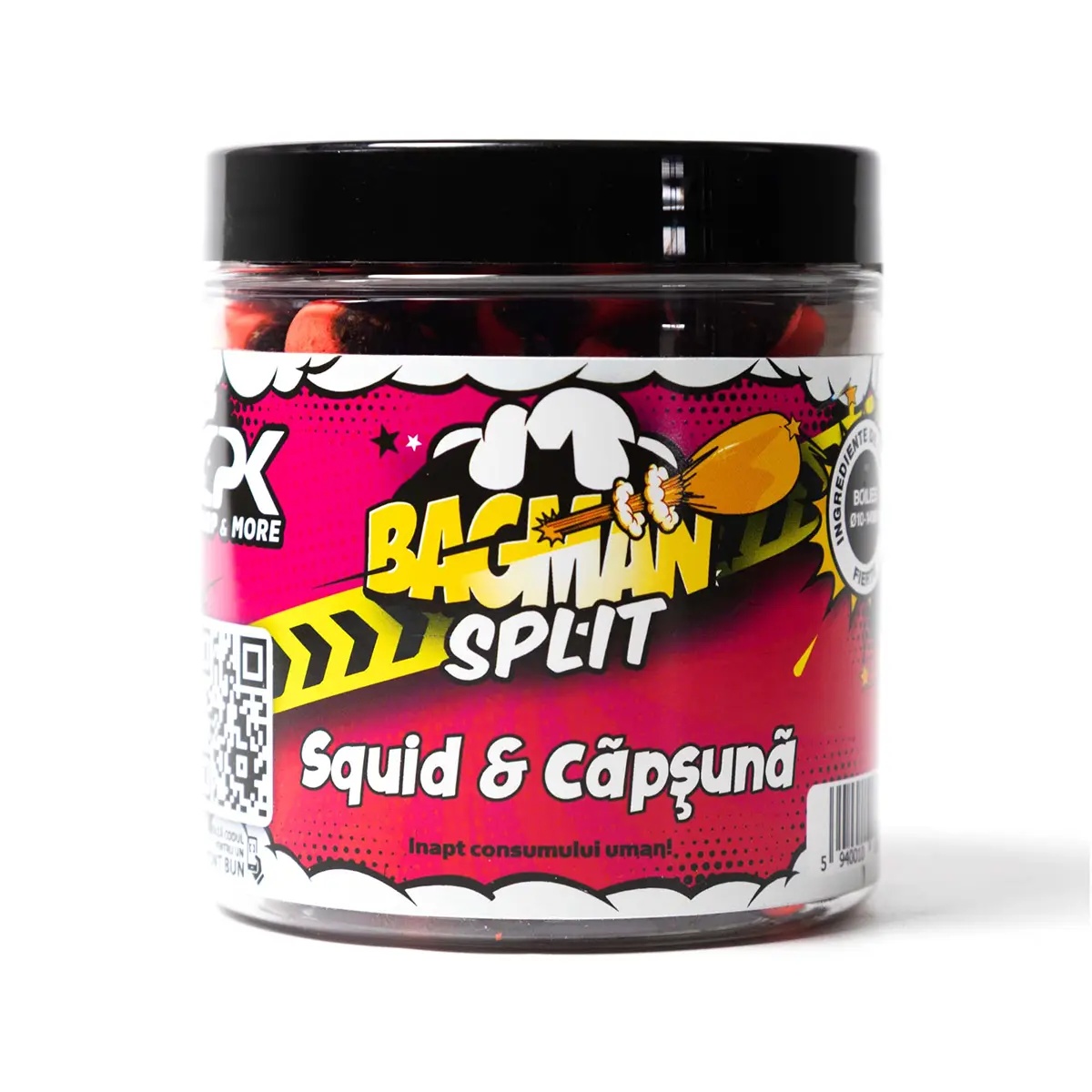 Boilies pentru Carlig Critic Echilibrat CPK Bagman Split, 10-14mm, 120g (Aroma: Pineapple & N-butyric) - 1 | YEO