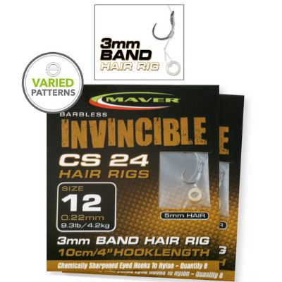 Carlige legate Maver Invincible CS24 Banded, 10cm, 3mm, 8bc (Marime Carlige: Nr. 14) - 1 | YEO