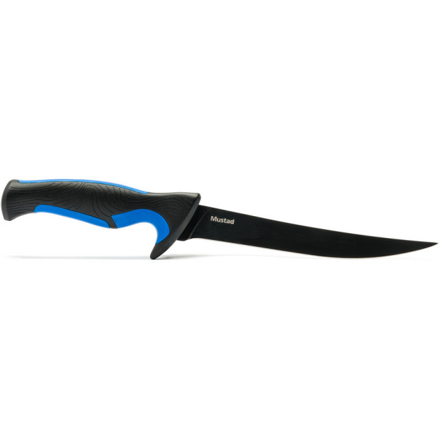 Cutit Mustad pentru filetat, lama teflonata, 20.3cm, albastru