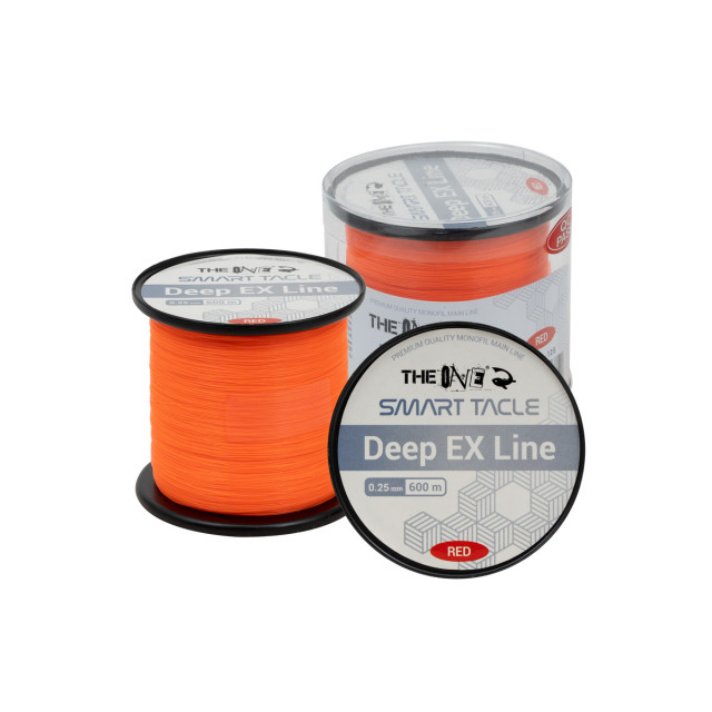 Fir monofilament The One Deep Ex Line Soft, red, 300m (Diametru fir: 0.22 mm)