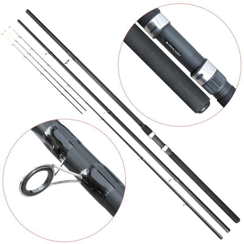 Lanseta Baracuda Fortis Feeder 3.90m, 150g, 3+2 tronsoane - 3 | YEO