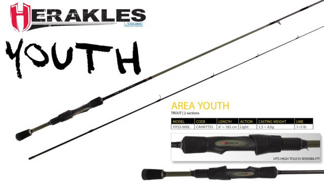 Lanseta Herakles Youth Trout Area, 1.82m, 1.5-4g, 2 tronsoane - 1 | YEO