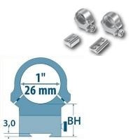 Prindere fixa bar D=26mm / H=13,5mm