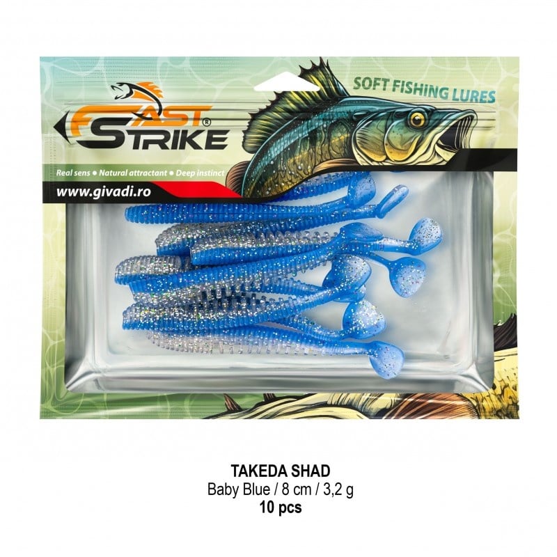 Shad Fast Strike Takeda, Culoare 08 Baby Blue, 8cm, 3.2g, 10buc/plic - 2 | YEO