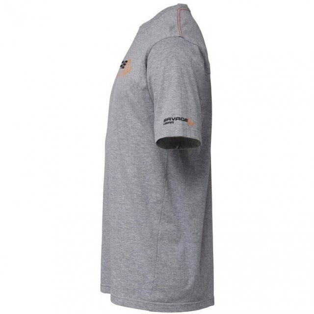 Tricou Savage Gear Signature Logo Gray Melange (Marime: S) - 1 | YEO