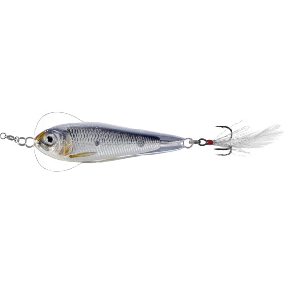 Vobler Livetarget Flitter Shad, culoare Silver-Black, 5.5cm, 14g