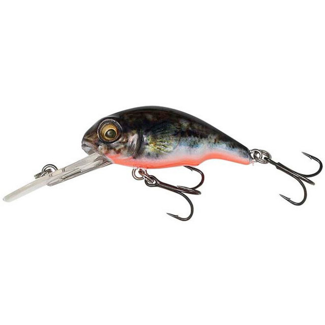 Vobler Savage Gear 3D Goby Crank, F02-UV rosu/negru, 4cm, 3.5g