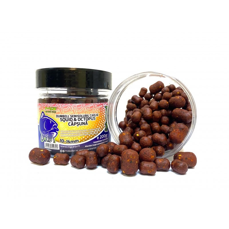 Boilies Dumbell MG Carp Semisolubil Carlig, 200g (Aroma: Capsuna) - 4 | YEO