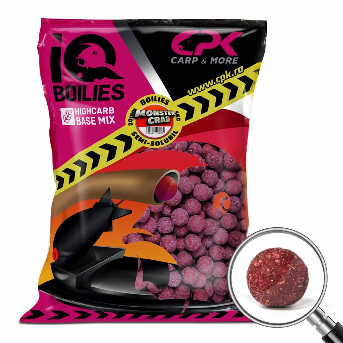 Boilies Semi-Solubil CPK IQ, 20mm, 5kg (Aroma: Capsuna) - 3 | YEO
