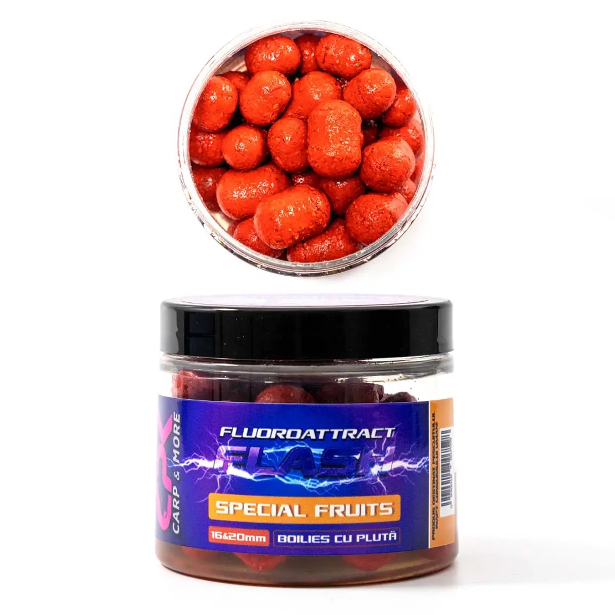 Boilies Tare de Cârlig CPK Fluoroattract, 16/20mm, 120g (Aroma: Atract + Crab&Pruna) - 1 | YEO