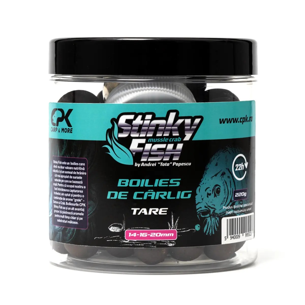 Boilies Tare de Carlig CPK Stinky Fish, 250g (Diametru pop-up: 14 & 16 & 20mm) - 1 | YEO