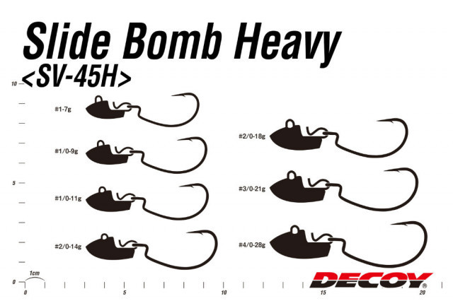 Carlige Decoy Jig Sv-45H Slide Bomb Heavy, Nr. 4/0 (Greutate jig: 28 g) - 4 | YEO