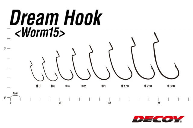 Carlige Offset Decoy Worm 15 Dream Hook (Marime Carlige: Nr. 3/0) - 3 | YEO