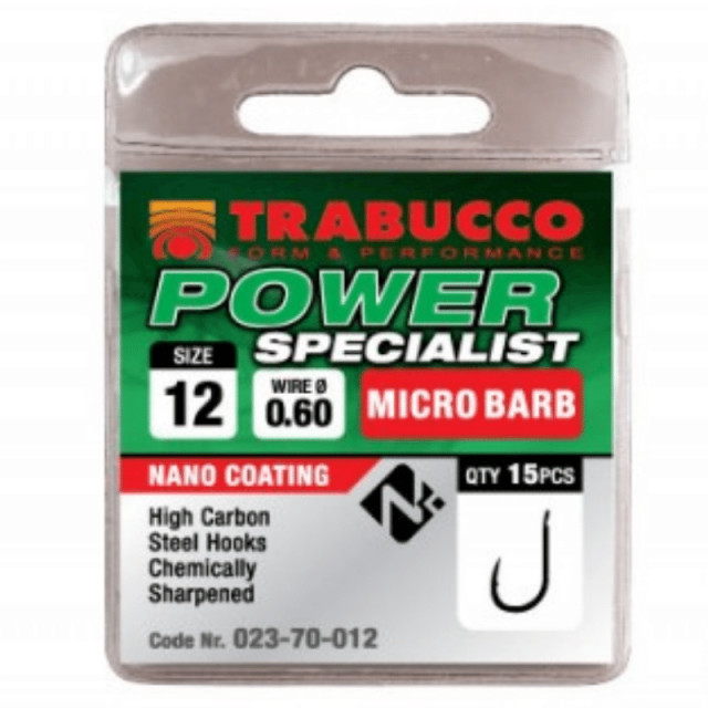 Carlige Trabucco Power Specialist Microbarb, 15 buc (Marime Carlige: Nr. 12)