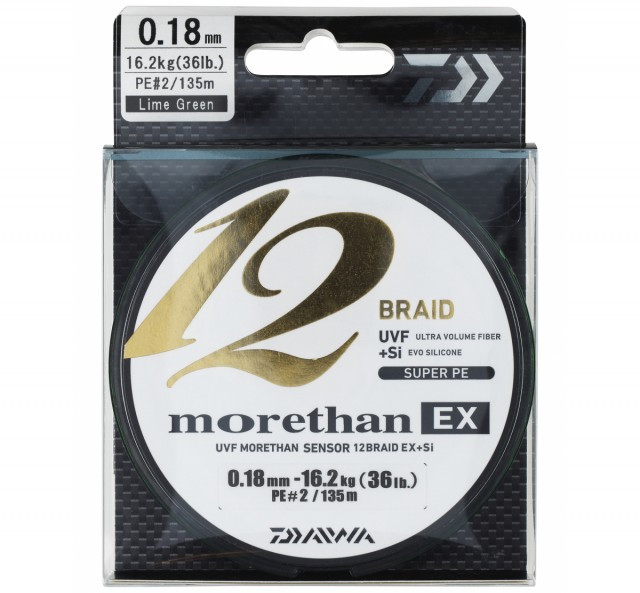 Fir textil Daiwa Morethan 12 Braid EX+SI, 135m (Diametru fir: 0.14 mm)