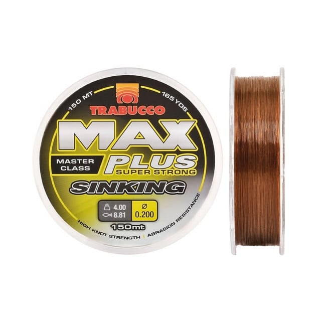 Fir Trabucco Max Plus Line Sinking, negru, 150m (Diametru fir: 0.20 mm)