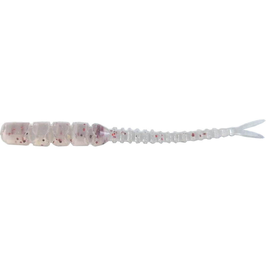 Grub Mustad Aji Micro Bachi UV, 5cm, Clear Red Glitter, 12buc/plic