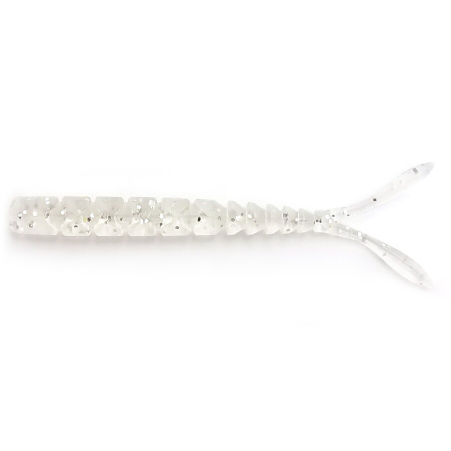 Grub Mustad Aji Micro Pilo, Clear Silver Glitter, 5cm, 15buc/plic