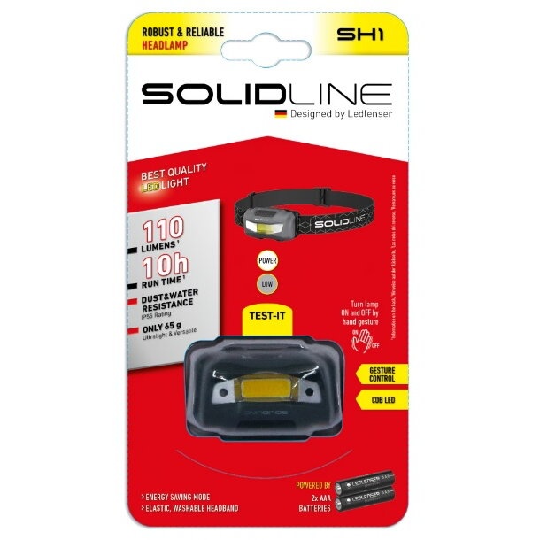 Lanterna de Cap Led Lenser Solidline SH1, 110 Lumeni, 2xAAA - 1 | YEO