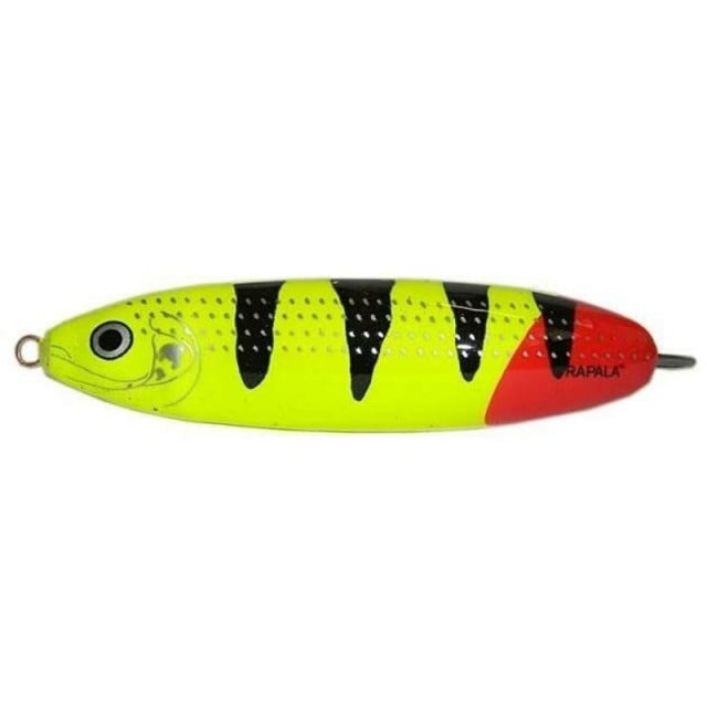 Lingurita oscilanta antibradis Rapala Minnow Spoon, culoare FYRT, 8cm, 22g