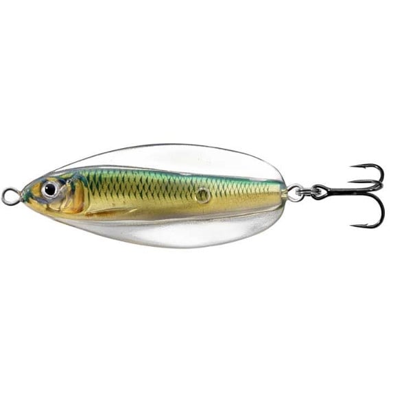 Lingurita oscilanta Livetarget Erratic Shiner, culoare Gold-Green, 7cm, 21g