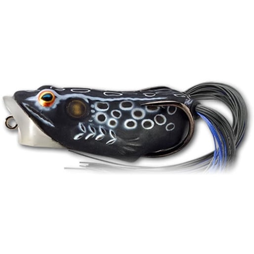 Naluca Livetarget Hollow Frog Popper, culoare Black-Black, 6.5cm, 14g